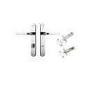 Iver Annecy Solid Brass Door Lever on Oval Backplate | Separate Privacy Kit | 9 Finishes - Polished Chrome