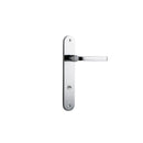 Iver Annecy Solid Brass Door Lever on Oval Backplate | Privacy Lever Set Only | 9 Finishes - Polished Chrome
