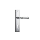 IVER Verona Door Lever Handle On Stepped Backplate | Entrance Lever Set Only | 9 Finishes - Polished Chrome