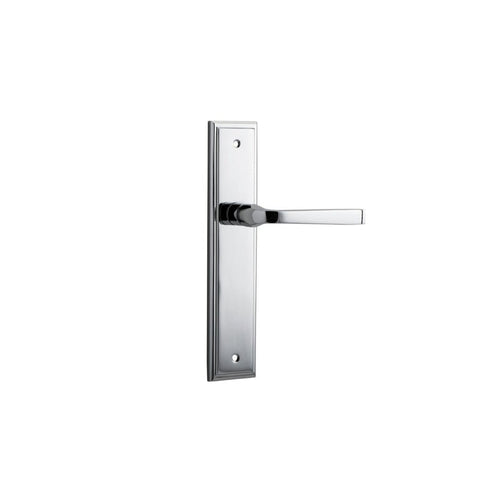 Iver Annecy Door Lever Handle On Stepped Backplate - primehardware