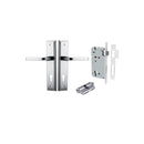 IVER Annecy Door Lever Handle On Stepped Backplate | Entrance Kit (Key/Key) | 9 Finishes - Polished Nickel