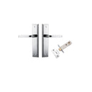 IVER Annecy Door Lever Handle On Stepped Backplate | Passage Kit | 9 Finishes - Polished Nickel
