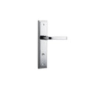 IVER Annecy Door Lever Handle On Stepped Backplate | Privacy Lever Set Only | 9 Finishes - Polished Chrome
