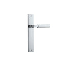 IVER Berlin Door Lever Handle On Rectangular Backplate | Passage Lever Set Only | 7 Finishes - Polished Chrome