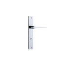 IVER Como Door Lever Handle On Rectangular Backplate | Passage Lever Set Only | 7 Finishes - Polished Chrome