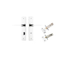 IVER Como Door Lever Handle On Chamfered Backplate | Separate Privacy Kit | 7 Finishes - Polished Chrome