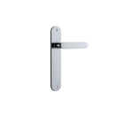 Iver Bronte Solid Brass Door Lever on Oval Backplate | Passage Lever Set Only | 7 Finishes - Polished Chrome