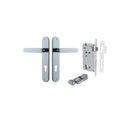 Iver Bronte Solid Brass Door Lever on Oval Backplate | Entrance Kit (Key/Thumb) | 7 Finishes - Polished Chrome
