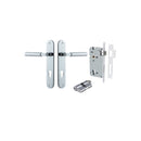 Iver Berlin Solid Brass Door Lever on Oval Backplate | Entrance Kit (Key/Key) | 7 Finishes - Polished Chrome