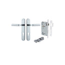 Iver Berlin Solid Brass Door Lever on Oval Backplate | Entrance Kit (Key/Thumb) | 7 Finishes - Polished Chrome