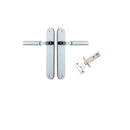 Iver Berlin Solid Brass Door Lever on Oval Backplate | Passage Kit | 7 Finishes - Polished Chrome