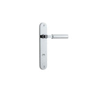 Iver Berlin Solid Brass Door Lever on Oval Backplate | Passage Lever Set Only | 7 Finishes - Polished Chrome