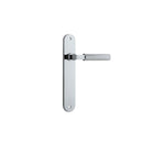 Iver Brunswick Solid Brass Door Lever on Oval Backplate | Passage Lever Set Only | 6 Finishes - Polished Chrome