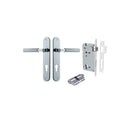 Iver Brunswick Solid Brass Door Lever on Oval Backplate | Entrance Kit (Key/Key) | 6 Finishes - Polished Chrome