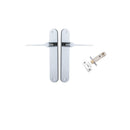IVER Como Door Lever Handle On Oval Backplate | Passage Kit | 7 Finishes - Polished Chrome
