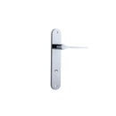 IVER Como Door Lever Handle On Oval Backplate | Passage Lever Set Only | 7 Finishes - Polished Chrome