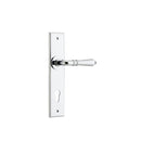 Iver Sarlat Door Lever Handle On Chamfered Backplate - primehardware