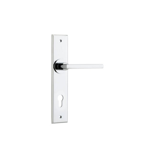 Iver Baltimore Door Lever Handle On Chamfered Backplate - primehardware