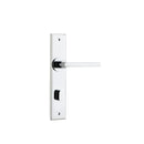 Iver Baltimore Door Lever Handle On Chamfered Backplate - primehardware
