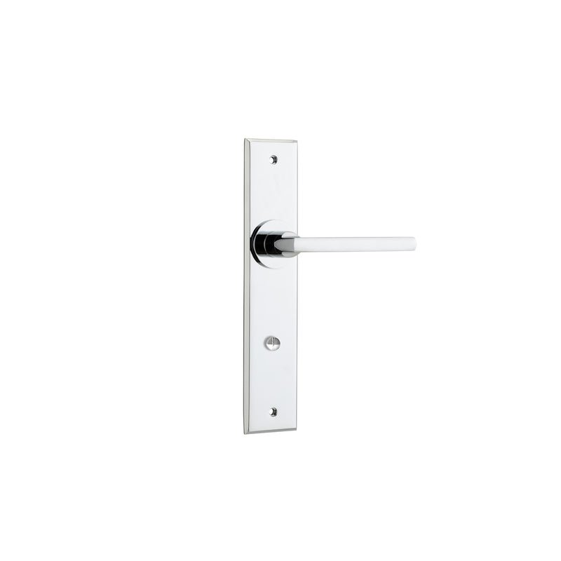 Iver Baltimore Door Lever Handle On Chamfered Backplate - primehardware
