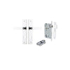 Iver Bronte Door Lever Handle On Chamfered Backplate - primehardware