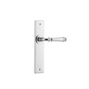 IVER Verona Door Lever Handle On Chamfered Backplate | Passage Lever Set Only | 9 Finishes - Polished Chrome