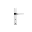 IVER Annecy Door Lever Handle On Chamfered Backplate | Passage Lever Set Only | 9 Finishes - Polished Chrome