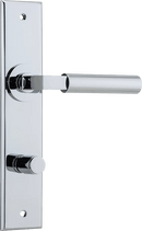 Iver Berlin Door Lever Handle On Chamfered Rectangular Backplate - primehardware