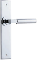 Iver Berlin Door Lever Handle On Chamfered Rectangular Backplate - primehardware