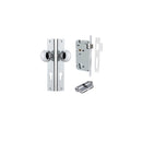 IVER Paddington Door Knob On Rectangular Backplate | Entrance Kit (Key/Key) | 9 Finishes - Polished Chrome