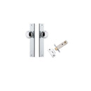 IVER Paddington Door Knob On Rectangular Backplate | Passage Kit | 9 Finishes - Polished Chrome