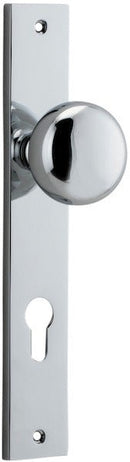 Iver Cambridge Door Knob On Rectangular Backplate - primehardware