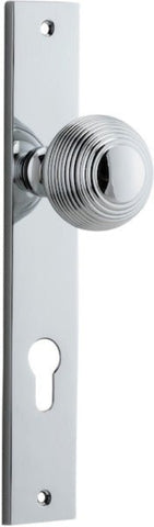 Iver Guildford Door Knob On Rectangular Backplate - primehardware