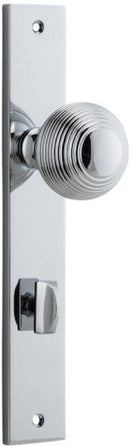Iver Guildford Door Knob On Rectangular Backplate - primehardware