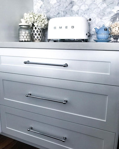 Zanda Mayfair Cabinet Handle Satin Brass & Chrome Polish - primehardware