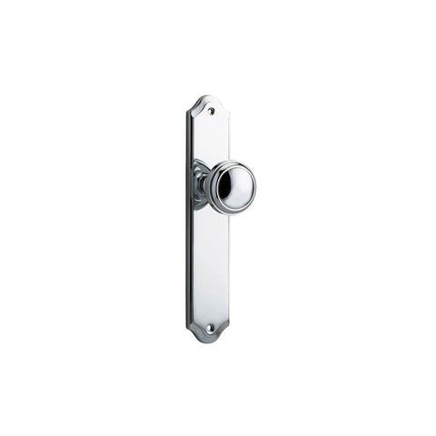 IVER Paddington Door Knob On Shouldered Backplate | Passage Lever Set Only | 9 Finishes - Polished Chrome
