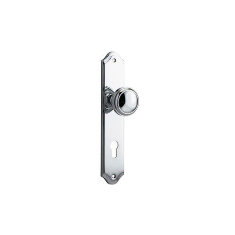 IVER Paddington Door Knob On Shouldered Backplate | Entrance Lever Set Only | 9 Finishes - Polished Chrome
