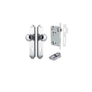 IVER Paddington Door Knob On Shouldered Backplate | Entrance Kit (Key/Key) | 9 Finishes - Polished Chrome