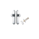 IVER Paddington Door Knob On Shouldered Backplate | Passage Kit | 9 Finishes - Polished Chrome