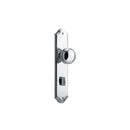 IVER Paddington Door Knob On Shouldered Backplate | Privacy Lever Set Only | 9 Finishes - Polished Chrome