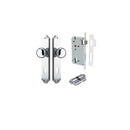IVER Cambridge Door Knob On Shouldered Backplate | Entrance Kit (Key/Key) | 9 Finishes - Polished Chrome