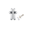 IVER Cambridge Door Knob On Shouldered Backplate | Passage Kit | 9 Finishes - Polished Chrome