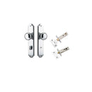 IVER Cambridge Door Knob On Shouldered Backplate | Separate Privacy Kit | 9 Finishes - Polished Chrome