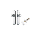 IVER Guildford Door Knob On Shouldered Backplate | Passage Kit | 8 Finishes - Polished Chrome