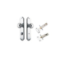 IVER Guildford Door Knob On Shouldered Backplate | Separate Privacy Kit | 8 Finishes - Polished Chrome