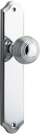IVER Guildford Door Knob On Shouldered Backplate | Passage Lever Set Only | 9 Finishes - Polished Chrome