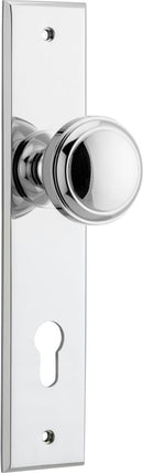 Iver Paddington Door Knob On Chamfered Backplate - primehardware