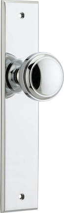Iver Paddington Door Knob On Chamfered Backplate - primehardware