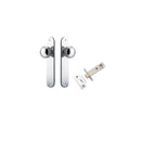 IVER Paddington Door Knob On Oval Backplate | Passage Kit | 9 Finishes - Polished Chrome