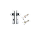 IVER Paddington Door Knob On Oval Backplate | Separate Privacy Kit | 9 Finishes - Polished Chrome
